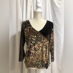 Velvet Vneck Blouse